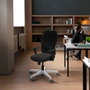 PIQUERAS Y CRESPO Silla de oficina Alfera con malla negra y asiento amarillo