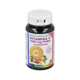 ROBIS Vitamina C Pura 1000Mg 40Cap. Contribuye al Sistema Inmunitario