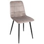 Home Deco Factory Silla Mateo Essentiel Taupé Poliéster Madera Hierro 45x52x88 cm