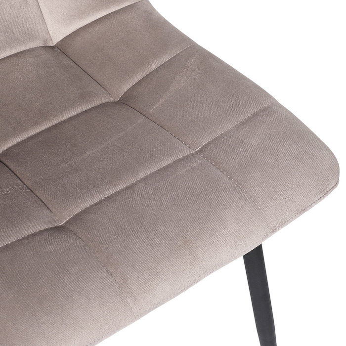 Home Deco Factory Silla Mateo Essentiel Taupé Poliéster Madera Hierro 45x52x88 cm