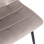 Home Deco Factory Silla Mateo Essentiel Taupé Poliéster Madera Hierro 45x52x88 cm