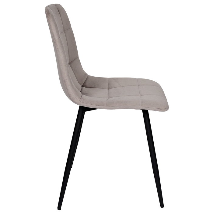 Home Deco Factory Silla Mateo Essentiel Taupé Poliéster Madera Hierro 45x52x88 cm