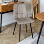 Home Deco Factory Silla Mateo Essentiel Taupé Poliéster Madera Hierro 45x52x88 cm