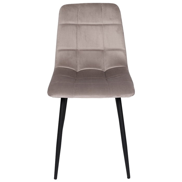 Home Deco Factory Silla Mateo Essentiel Taupé Poliéster Madera Hierro 45x52x88 cm