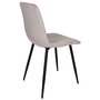 Home Deco Factory Silla Mateo Essentiel Taupé Poliéster Madera Hierro 45x52x88 cm
