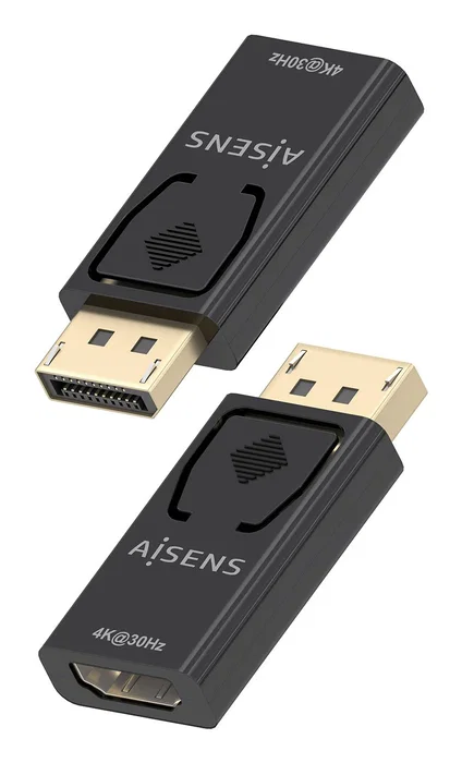 Aisens A125-0949 Adaptador DisplayPort Macho a HDMI Hembra, Conversor para 4K@30Hz, HDCP 1.3, Audio 8 Canales, Negro Aisens A125-0949 Adaptador DisplayPort Macho a HDMI Hembra, Conversor para 4K@30Hz, HDCP 1.3, Audio 8 Canales, Negro
