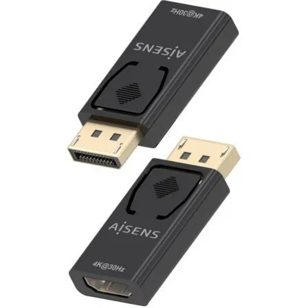 Aisens Conversor DisplayPort a HDMI 4K@30Hz, DP/M-HDMI/H, Negro