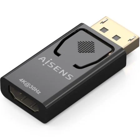 Aisens Conversor DisplayPort a HDMI 4K@30Hz, DP/M-HDMI/H, Negro