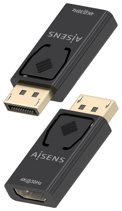 Aisens Conversor DisplayPort Macho a HDMI Hembra 4K@30Hz A125-0949 Negro
