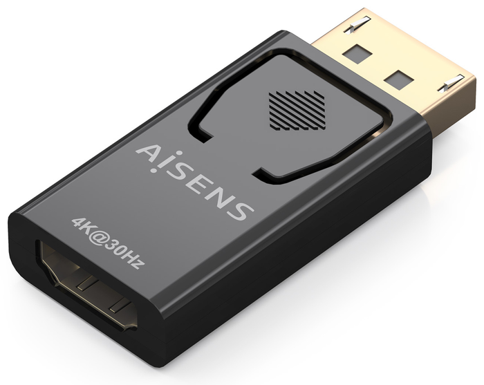 Aisens Conversor DisplayPort Macho a HDMI Hembra 4K@30Hz A125-0949 Negro