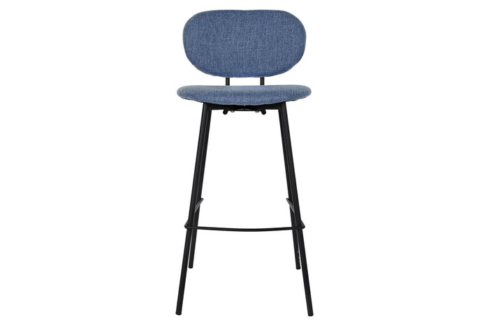 DKD Home Decor Taburete Loft Azul Negro 46 x 101 x 50 cm (2 Unidades)