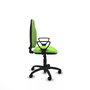 Silla de oficina Algarra con mecanismo Contacto permanente básico tapizada con Tela color Pistacho. Equipada con Base poliamida negra, Brazos fijos y Ruedas de nailon 50 mm