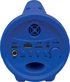 Lexibook Altavoz Bluetooth Spiderman Marvel con Micrófono Karaoke para Niños, Efectos de Luz Multicolor, Batería Recargable hasta 3 Horas