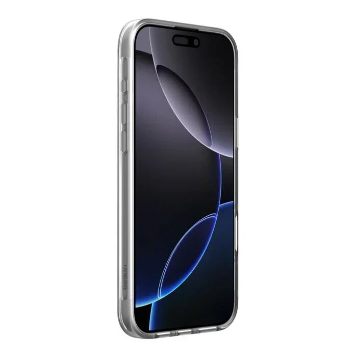 Belkin MSA028HQCL Funda Transparente Compatible con MagSafe para Apple iPhone 16 Pro Max, Protección contra Caídas 2 m, Resistente a Rayones y Anti-Amarilleamiento