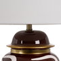 Lámpara Mesa Blanco-Marrón Porcelana 24 X 24 X 50 cm
