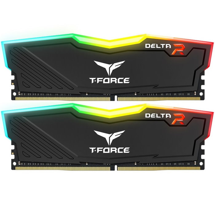 TeamGroup Delta RGB DDR4 16GB (2x8GB) 3200MHz CL16 1.35V Memoria RAM Negra