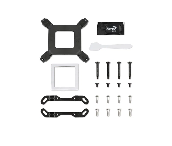 Aerocool Mirage L120 AIO - Sistema de Refrigeración Líquida para CPU, Ventilador RGB Direccionable de 120mm, Espejo Infinito, TDP 200W, Blanco, Compatible con Aura Sync/Mystic Light