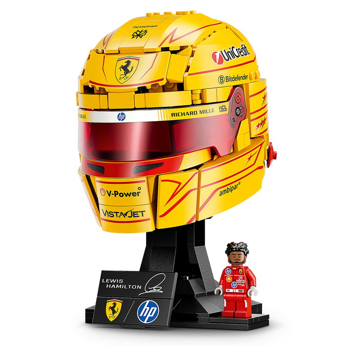LEGO Scuderia Ferrari HP Casco Lewis Hamilton 43022, Set de Construcción con Minifigura para Adultos y Coleccionistas de F1, 884 Piezas, Edad +14 Años