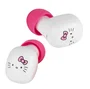 Konix Auriculares Hello Kitty Intraurales Bluetooth 5.4 Inalámbricos Rosa y Blanco con Estuche de Carga, IPX4, para Llamadas y Música