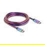 DeLOCK Cable USB-C a USB-C, USB 2.0, Power Delivery 3.0 de 60W para Carga Rápida, Longitud 2 Metros - 81116