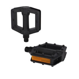XLC pedal PD-K10 para bicicleta infantil, plástico, eje boro, rodamientos bolas, negro reflectante