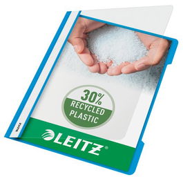 Dosier Fastener Leitz (Plastico) Pvc A4 Con Tarjetero Azul Claro