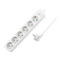 LogiLink Regleta de 6 tomas CEE 7/3 con interruptor, 1,5 m