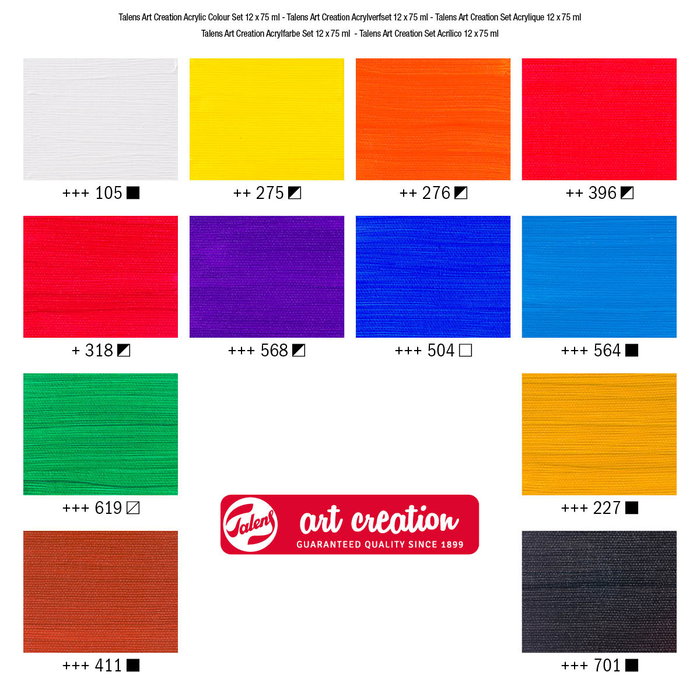 Talens Art Creation Set de Acrílico 12 x 75 ml
