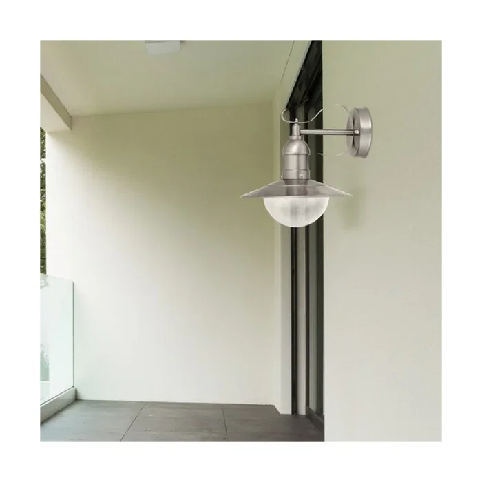 RABALUX Oslo Aplique Exterior 1xE27 IP44 RAB-8681 Acero Inoxidable Metal Plástico Translucido 26.5cm Alto 28cm Extensión Hasta 60W RABALUX Oslo Aplique Exterior 1xE27 IP44 RAB-8681 Acero Inoxidable Metal Plástico Translucido 26.5cm Alto 28cm Extensión Hasta 60W