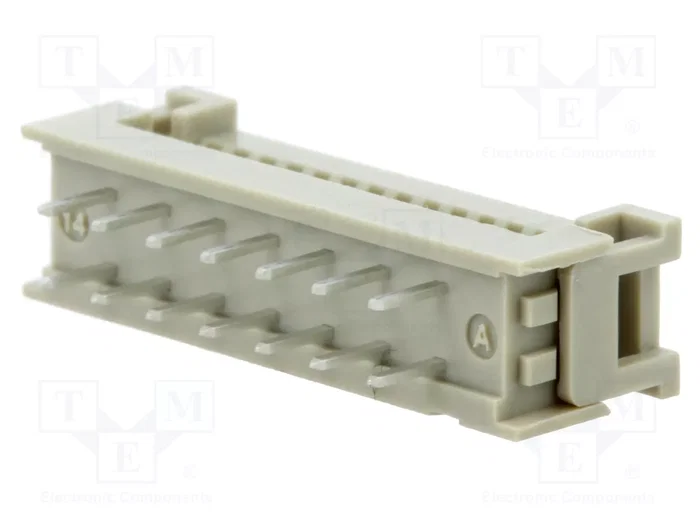 HARTING Conector IDC SEK de 14 pines, macho, recto, THT, 2.54mm HARTING Conector IDC SEK de 14 pines, macho, recto, THT, 2.54mm