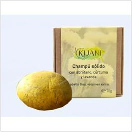 KIJANI Champu Solido Cabello Fino Volumen 70Gr Lavanda Jengibre Ingredientes Naturales
