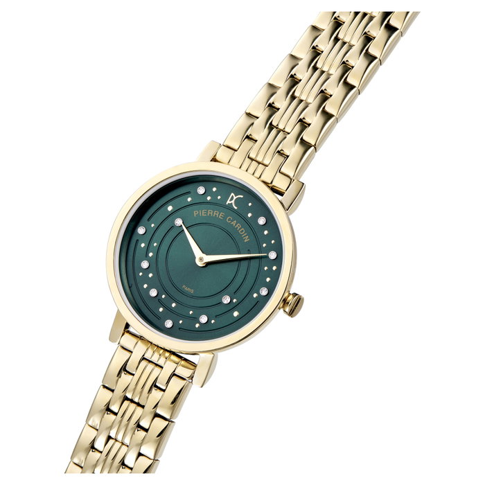 Pierre Cardin CCM.0552 con esfera verde y caja dorada