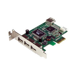 StarTech.com Tarjeta PCI Express USB 2.0 de Perfil Bajo - 4 Puertos (3 Externos + 1 Interno) - Compatible con Windows, Mac, Linux - IC VIA/VLI VT6212, 0.48 Gbit/s