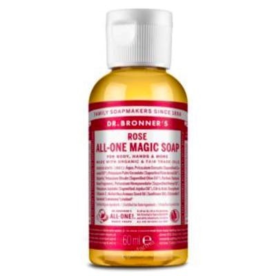 Dr. Bronner's Jabón Líquido Rosas 60 mL