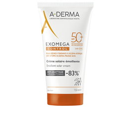 A-DERMA EXOMEGA CONTROL Crema Solar Emoliente SPF50+ Alta Protección Rostro y Cuerpo 150 ml
