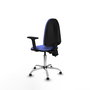 PIQUERAS Y CRESPO Silla de oficina Aýna Azul claro con Base cromada