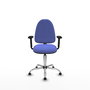 PIQUERAS Y CRESPO Silla de oficina Aýna Azul claro con Base cromada