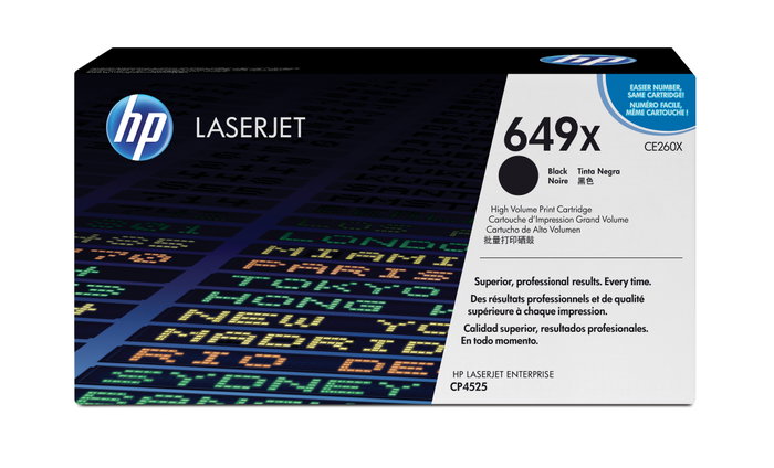 HP Cartucho de tóner 649X Negro CE260X
