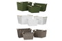 DKD Home Decor Cesta Basicos Set de 3 Verde Gris Crema 30 x 30 x 43 cm Hecho a mano