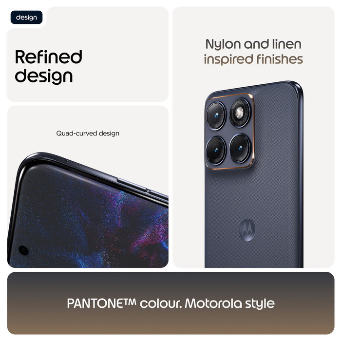 Motorola Edge 70 Fusion Smartphone Android 5G, Pantalla Extreme AMOLED de 6.78" 144Hz, 8 GB RAM + 256 GB, Cámara 50 MP, Snapdragon 7s Gen 3, Batería 5200 mAh, Negro Silhouette