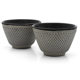 Bredemeijer Tazas de Té Jang de Hierro Fundido, Gris, 2 Unidades