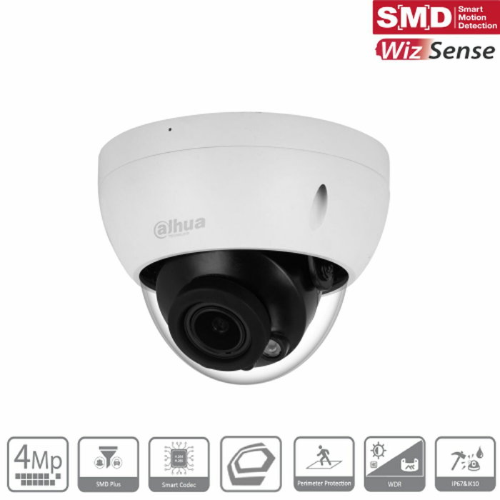 Dahua Cámara IP Domo Antivandálica WizSense 4MP Varifocal 2.7-13.5mm Dahua Cámara IP Domo Antivandálica WizSense 4MP Varifocal 2.7-13.5mm