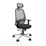 PIQUERAS Y CRESPO Silla de oficina Cilanco con mecanismo Sincro/Traslack, Negro y Gris