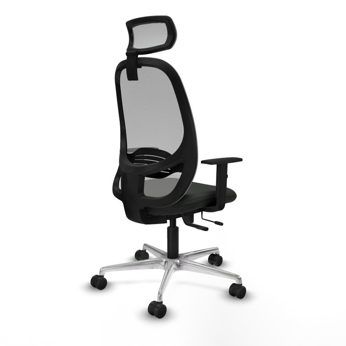 PIQUERAS Y CRESPO Silla de oficina Cilanco con mecanismo Sincro/Traslack, Negro y Gris