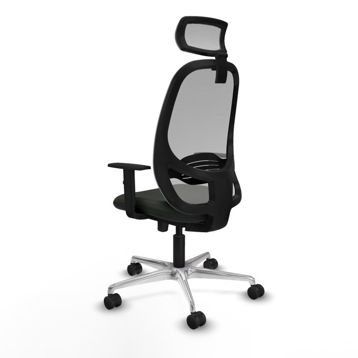 PIQUERAS Y CRESPO Silla de oficina Cilanco con mecanismo Sincro/Traslack, Negro y Gris