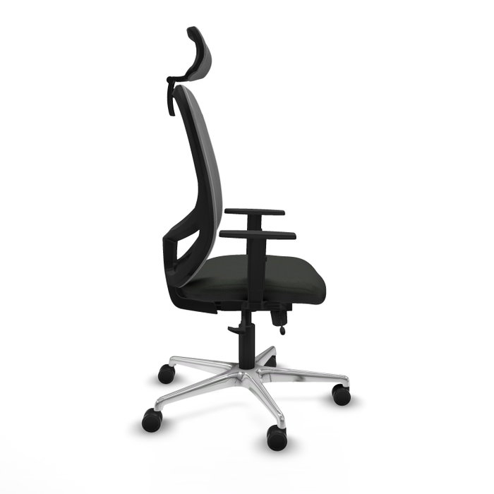 PIQUERAS Y CRESPO Silla de oficina Cilanco con mecanismo Sincro/Traslack, Negro y Gris