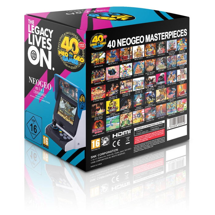 NG-NEO GEO SNK NEO GEO MINI International Edition (incluye 40 juegos)