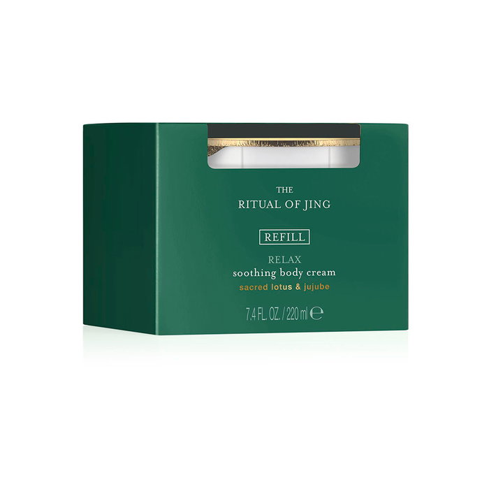 Rituals The Ritual of Jing Crema Corporal Hidratante Recarga 220 ml - Fragancia Floral de Loto y Jinjolero, Piel Suave