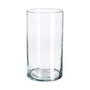 Ixia Jarrón Cilíndrico de Cristal con Borde Cortado en Frío, Set de 2