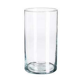 Jarrón Cilíndrico Cristal Decoración 16 X 16 X 30 cm